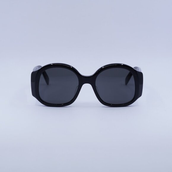 ?️ New Celine CL40305U 01A Sunglasses - Shiny Black Frame, Grey Lenses
